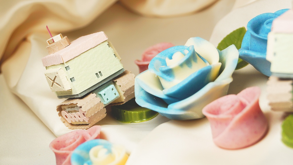 【プリン戦車型ペーパークラフト】プリタン NO.4