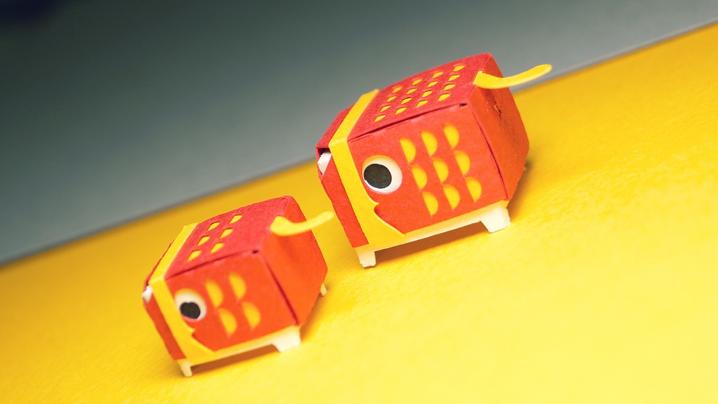 はこねこ こいのぼりのおやこ あか