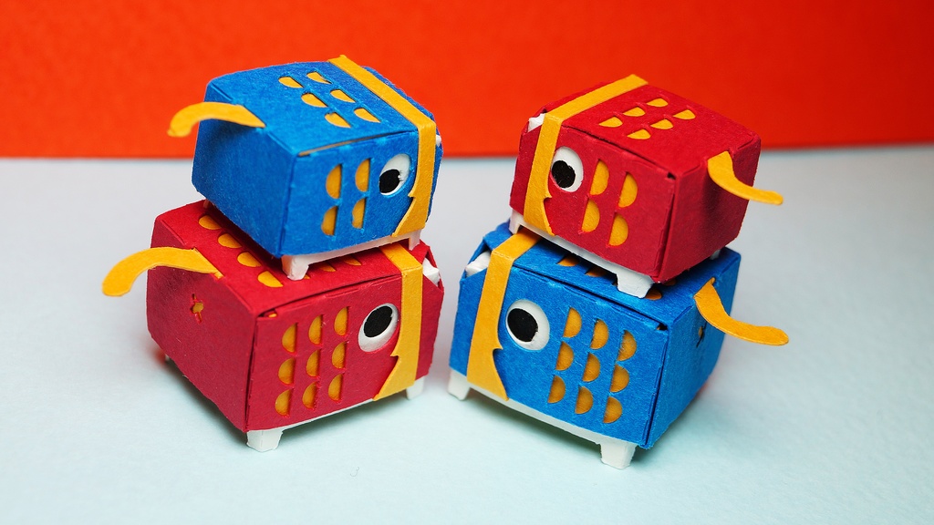 はこねこ こいのぼりのおやこ あか