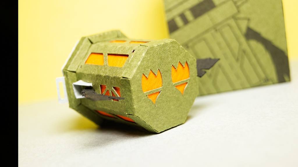 【ゴミ箱型ペーパークラフト】アクタ NO.004