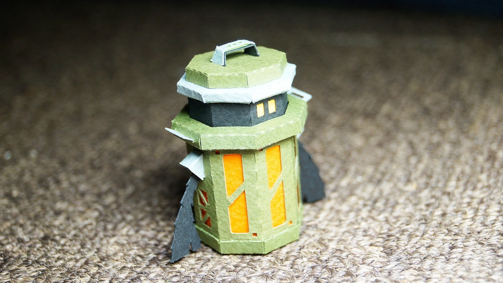 【ゴミ箱型ペーパークラフト】アクタ NO.004