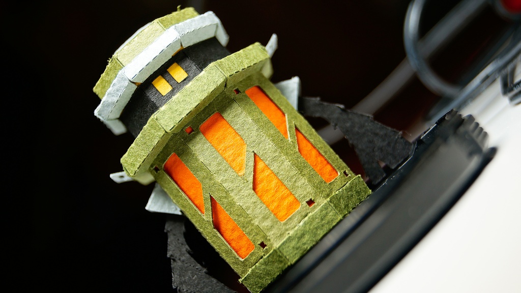 【ゴミ箱型ペーパークラフト】アクタ NO.004