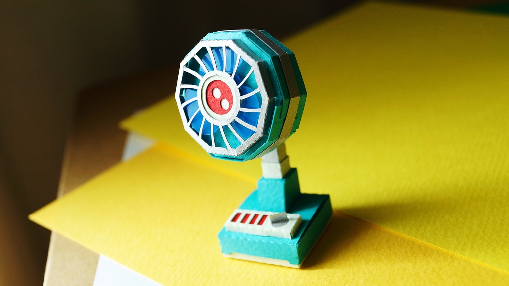 【扇風機ペーパークラフト】プーキィ 001