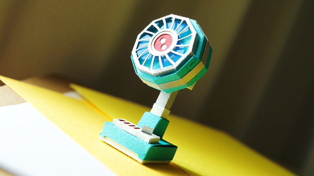 【扇風機ペーパークラフト】プーキィ 001