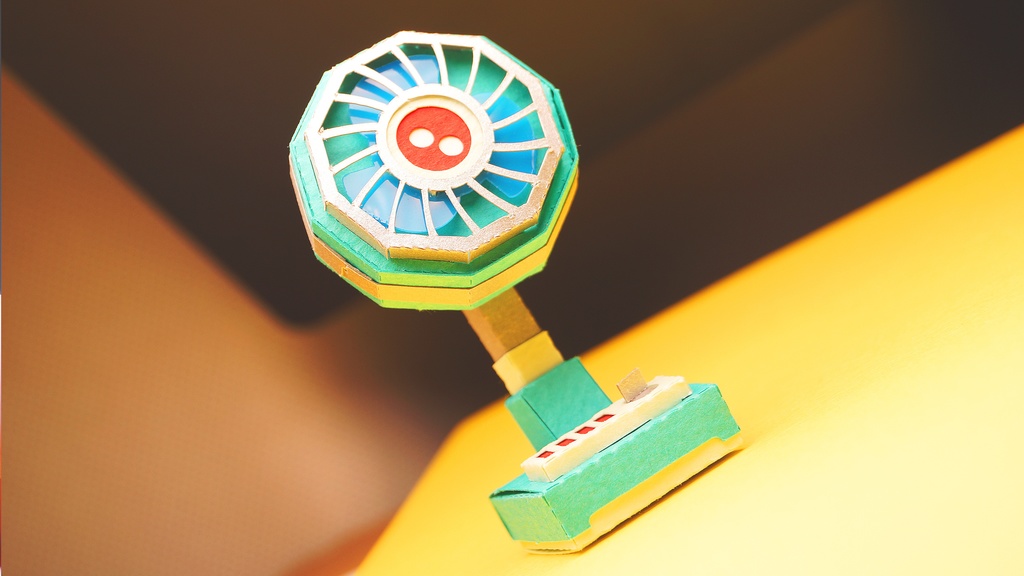 【扇風機ペーパークラフト】プーキィ 001