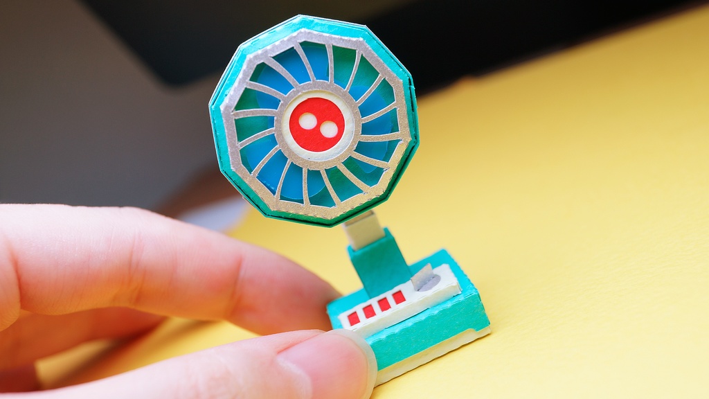 【扇風機ペーパークラフト】プーキィ 001