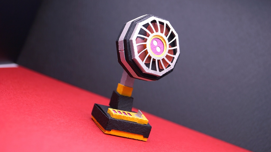 【扇風機ペーパークラフト】プーキィ 002