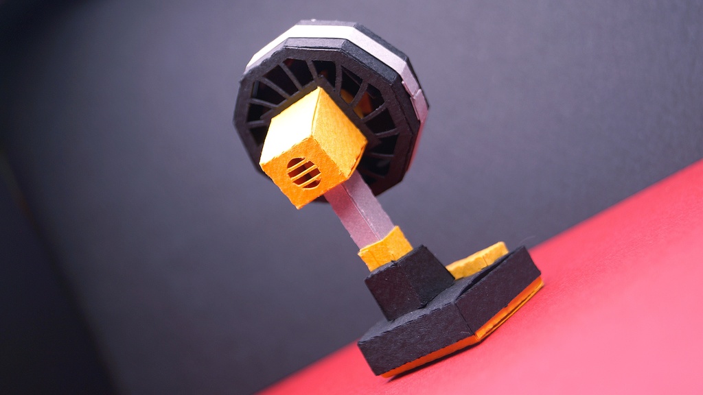 【扇風機ペーパークラフト】プーキィ 002