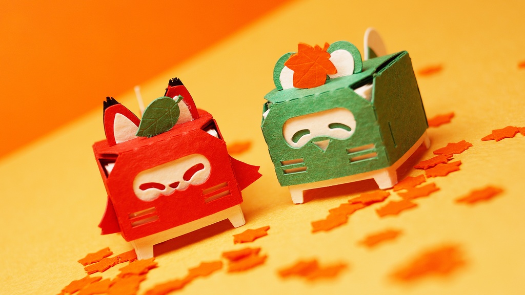 はこねこ きつね あか