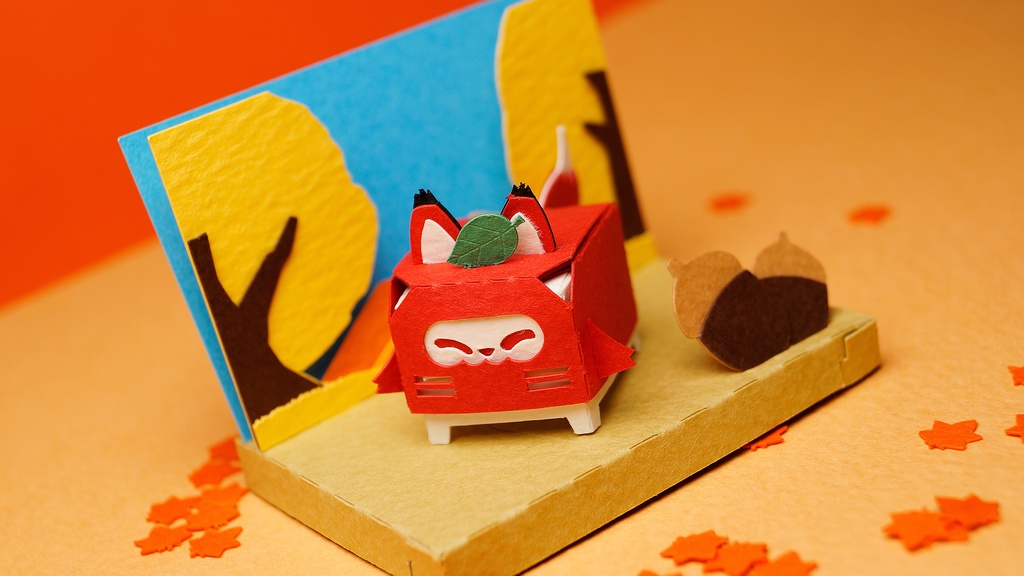 はこねこ きつね あか