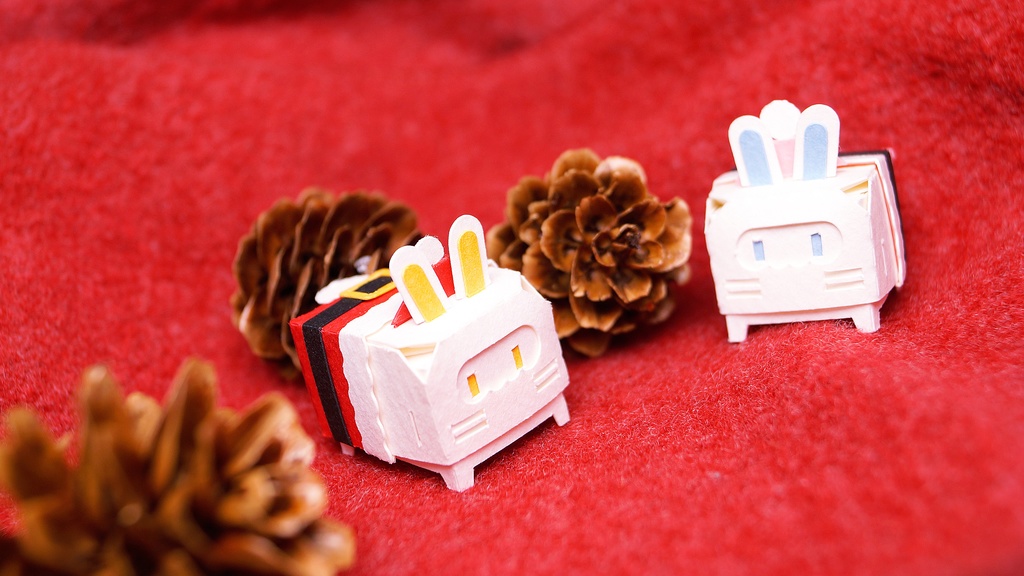 はこねこ サンタクロース うさぎ あか