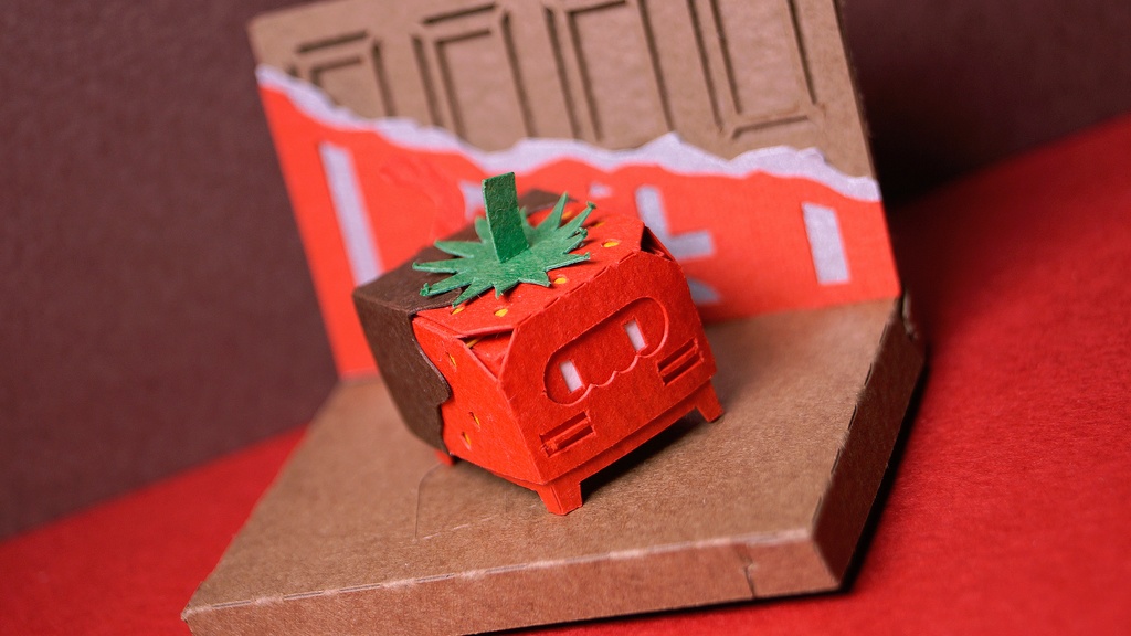 はこねこ チョコがけいちご