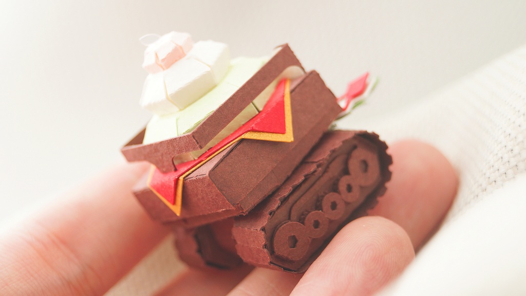 【鏡餅戦車型ペーパークラフト】ンモチ NO.2