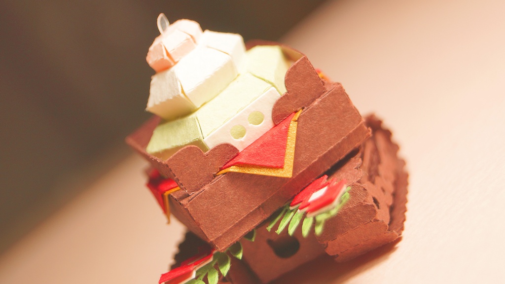 【鏡餅戦車型ペーパークラフト】ンモチ NO.2