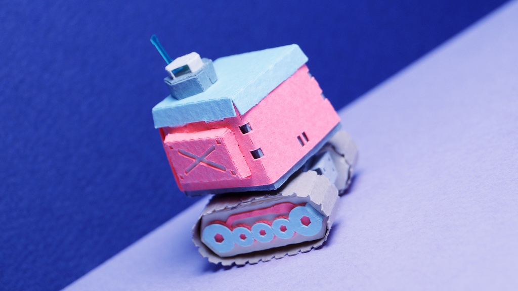 【プリン戦車型ペーパークラフト】プリタン NO.7