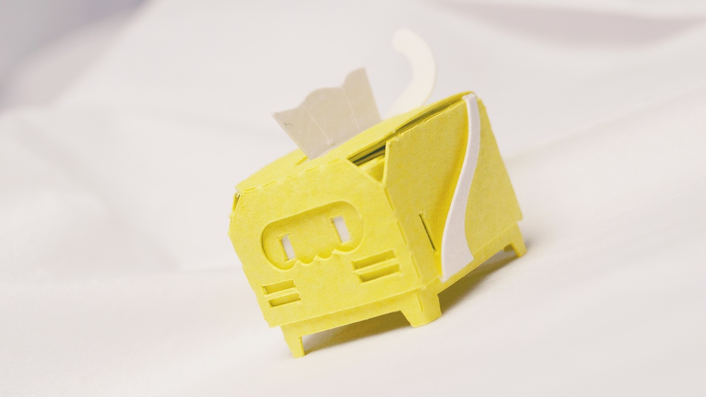 はこねこ ティッシュ イエロー