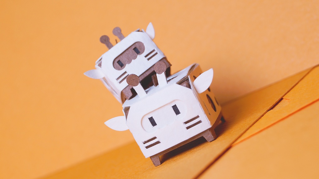 はこねこ キリンのおやこ しろ