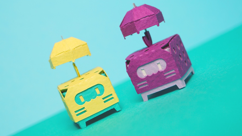 はこねこ あめのひ むらさき