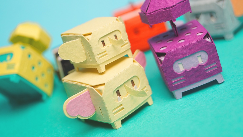 はこねこ ゾウのおやこ きいろ