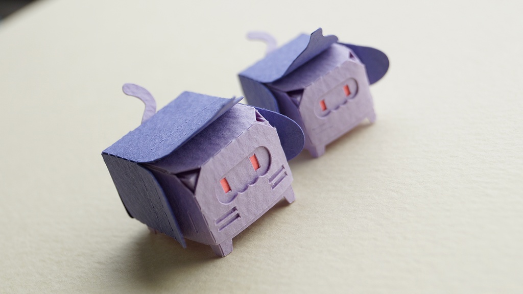 はこねこ バナナのおやこ むらさき