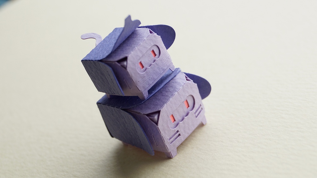 はこねこ バナナのおやこ むらさき