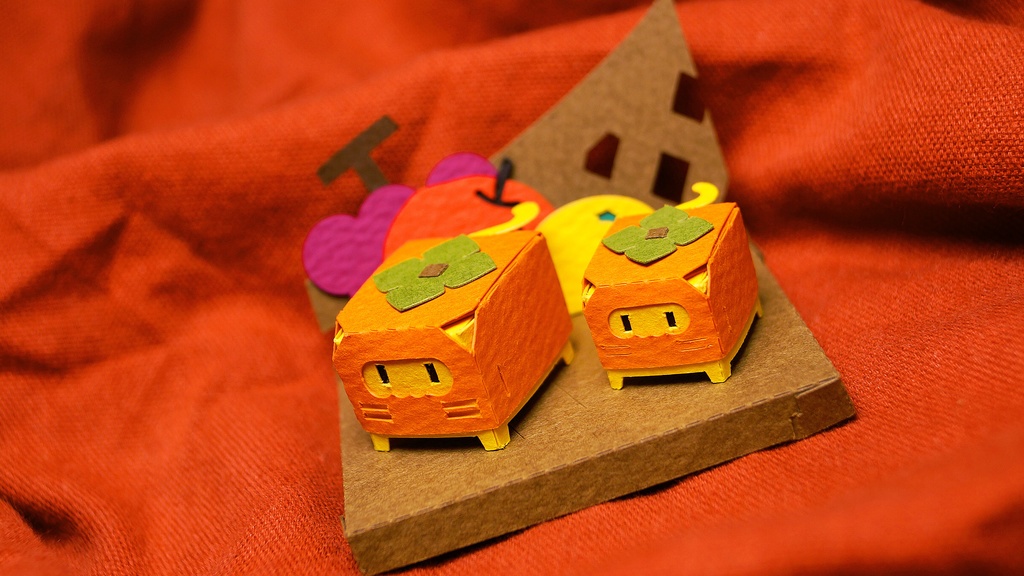 はこねこ かきのおやこ