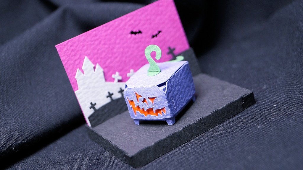 はこねこ ジャック・オ・ランタン むらさき