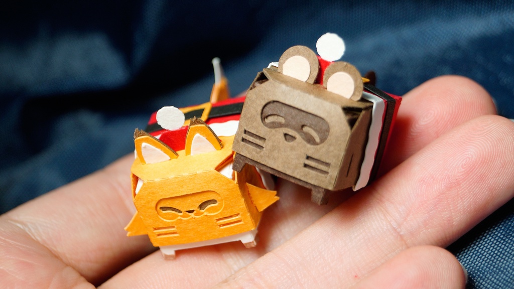 はこねこ サンタクロース たぬき