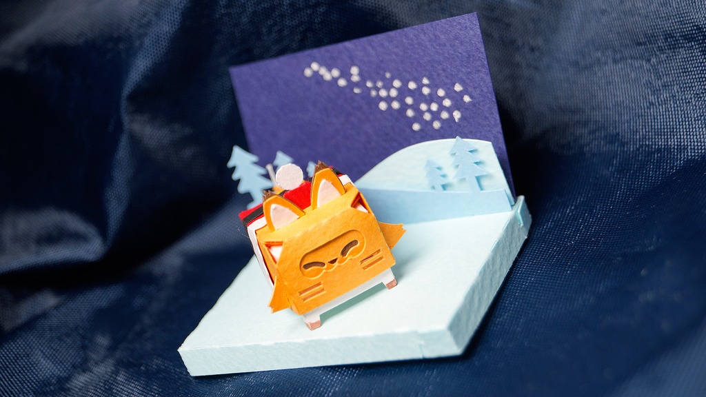 はこねこ サンタクロース きつね