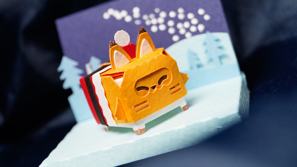 はこねこ サンタクロース きつね