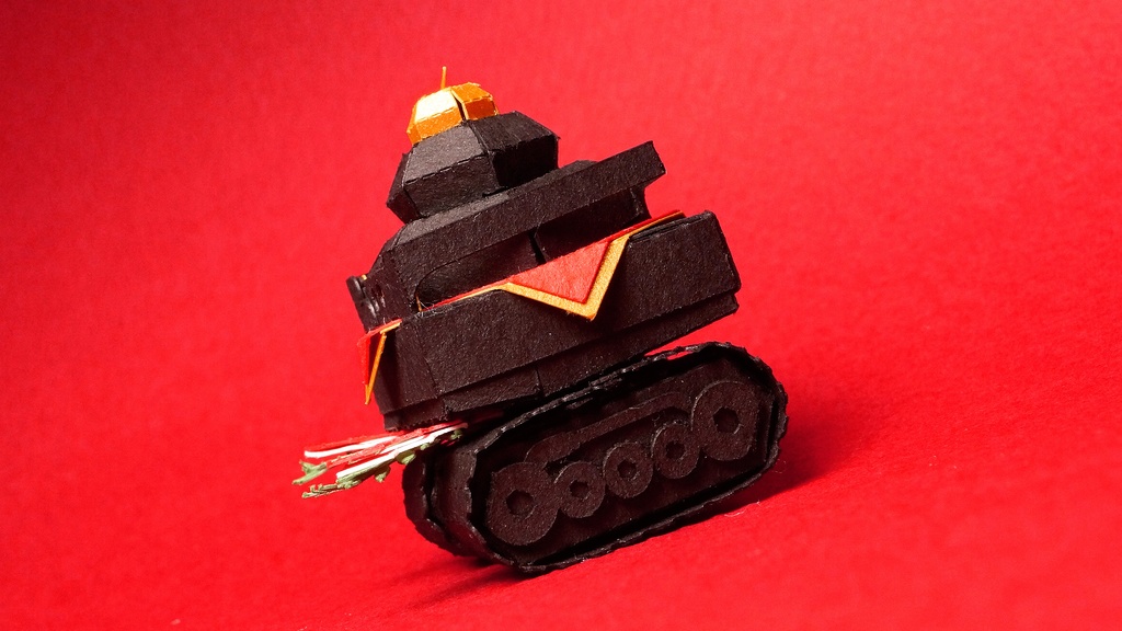 【鏡餅戦車型ペーパークラフト】ンモチ NO.3