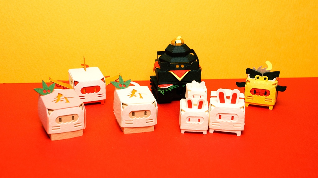 【鏡餅戦車型ペーパークラフト】ンモチ NO.3