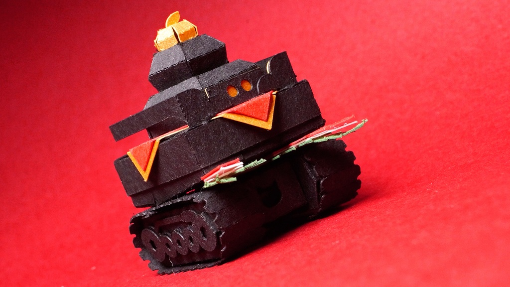 【鏡餅戦車型ペーパークラフト】ンモチ NO.3