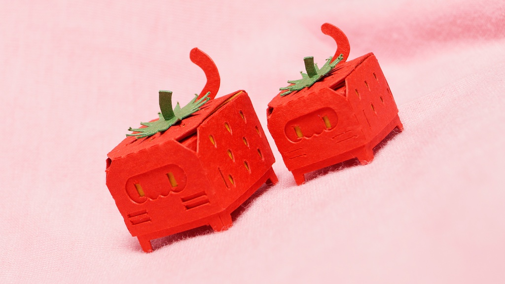 はこねこ いちごのおやこ