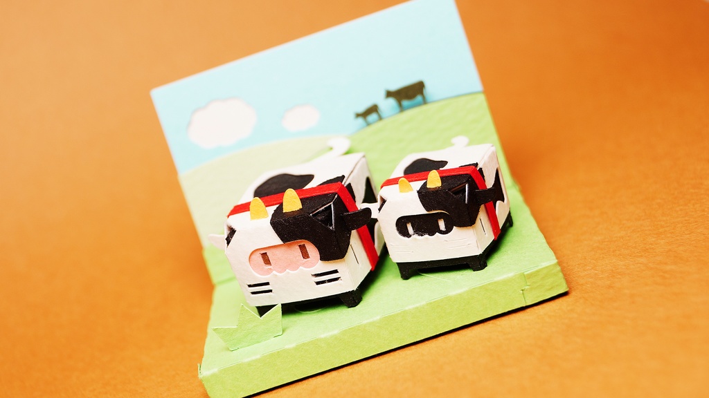 はこねこ うしのおやこ