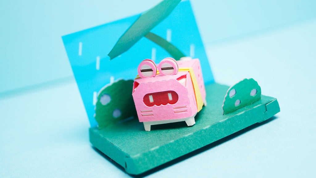 はこねこ かえる ピンク