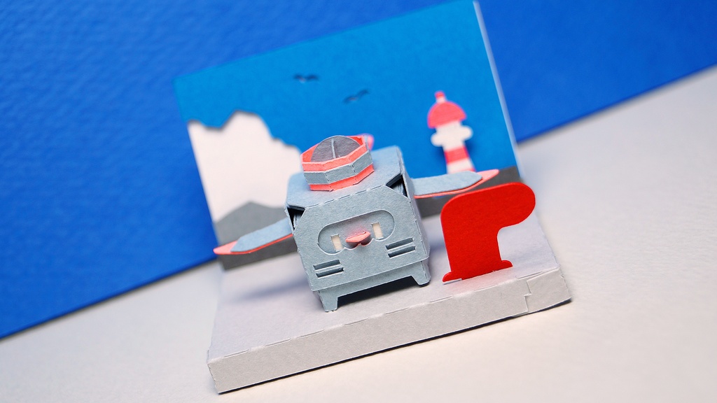 はこねこ かもめ はいいろピンク