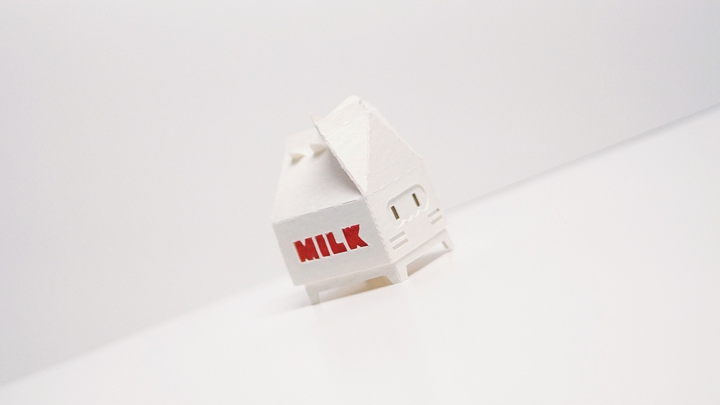 はこねこ ぎゅうにゅうパック しろあか