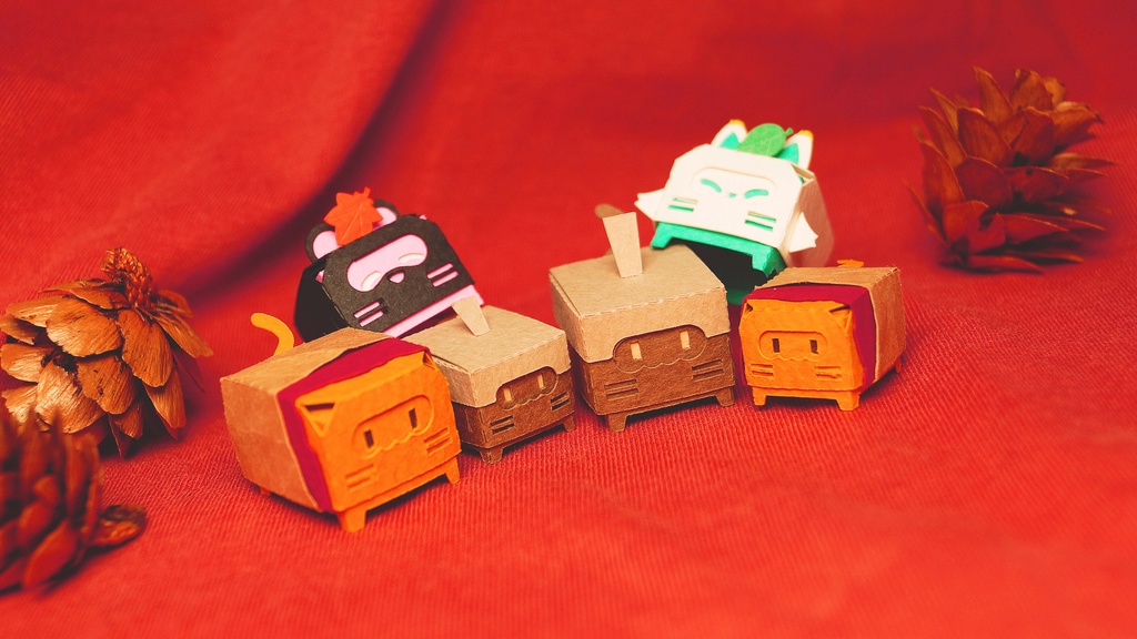 はこねこ やきいものおやこ