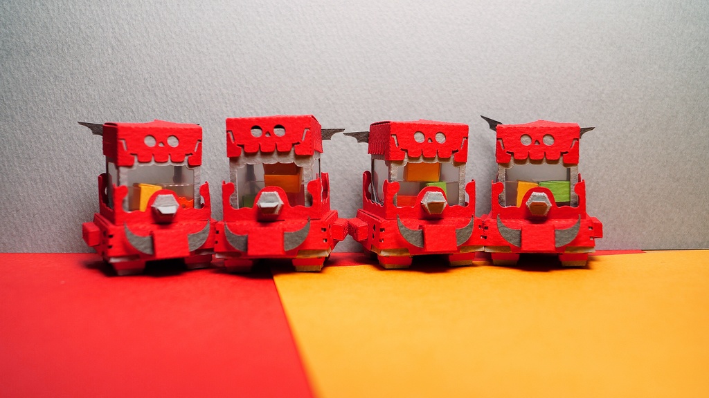 【ガシャペーパークラフト】スカプ No.2