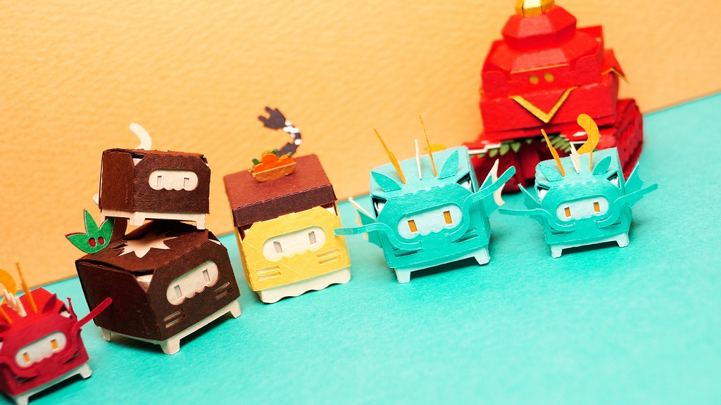 【鏡餅戦車型ペーパークラフト】ンモチ NO.4