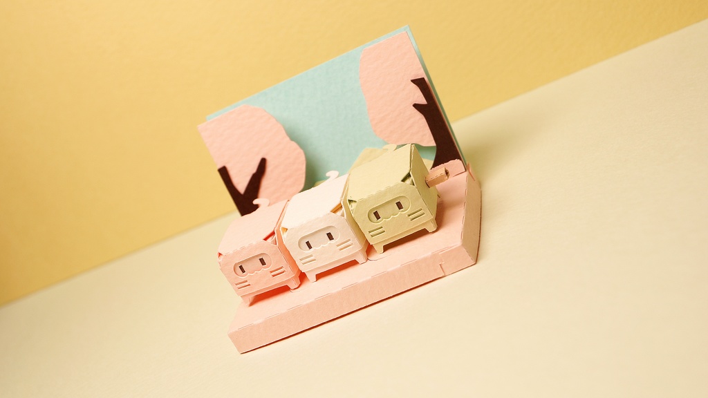 はこねこ　さんしょくだんご　はる