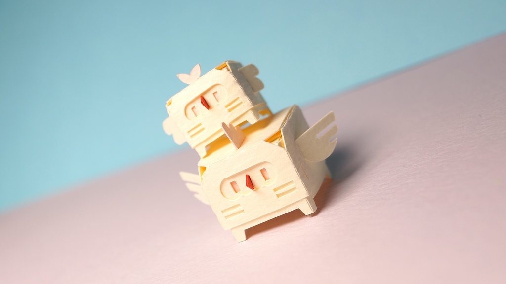 はこねこ にわとりのおやこ やさしいきいろ