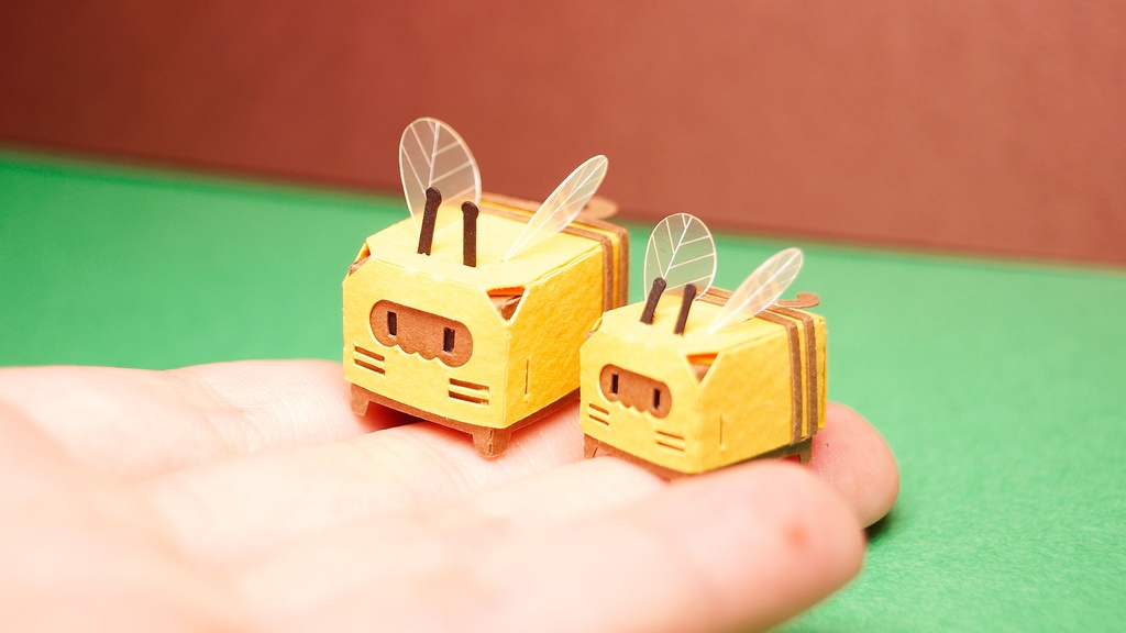 はこねこ みつばちのおやこ チョコミント