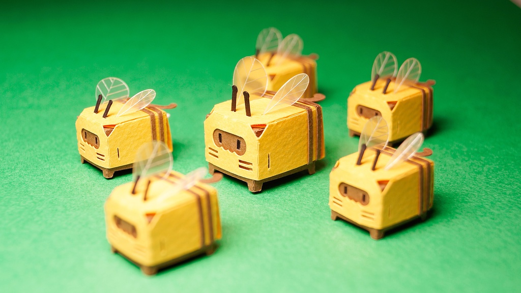 はこねこ みつばちのおやこ チョコミント