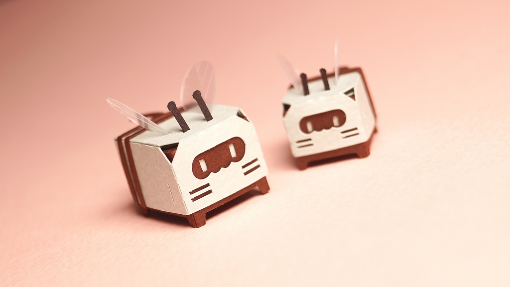 はこねこ みつばちのおやこ チョコミント