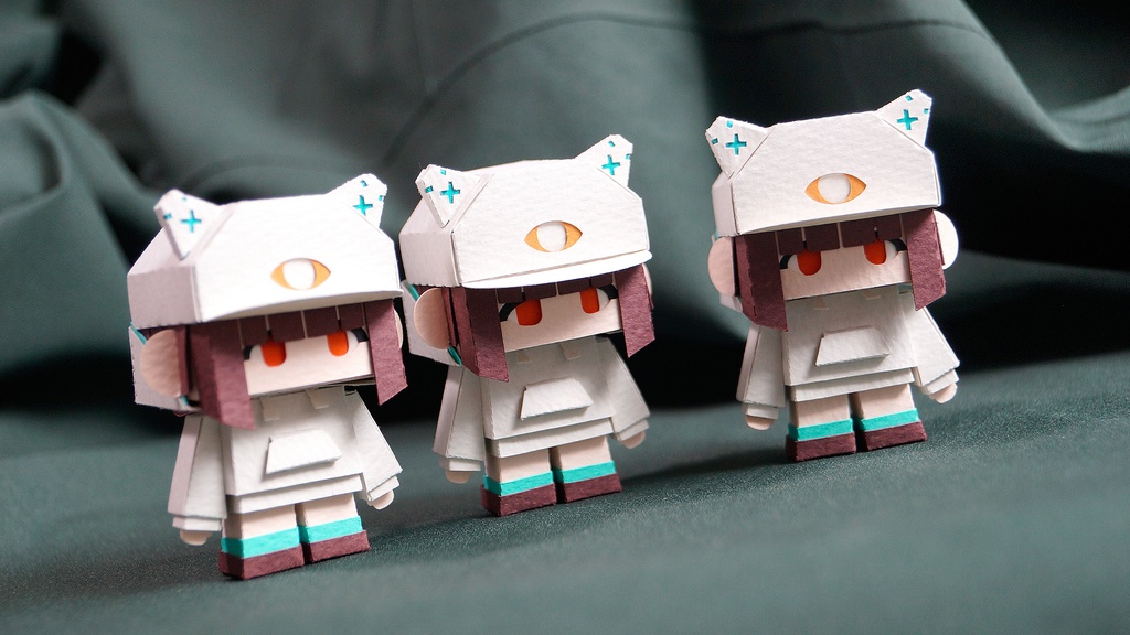 【ミカちゃん型ペーパークラフト】メチャミカ MIKA-3