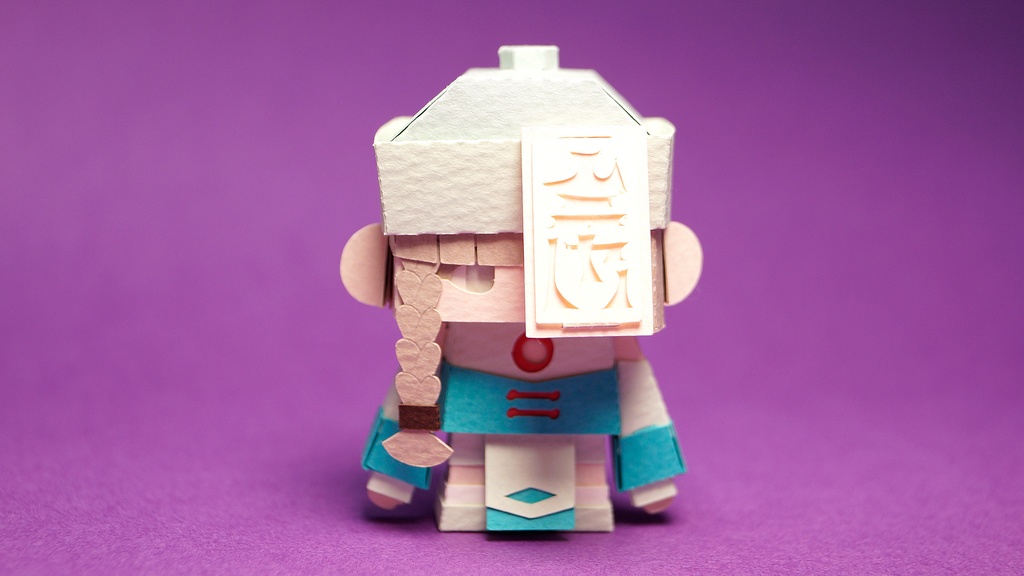 メチャミカ キョンシー-3【ミカちゃん型ペーパークラフト】