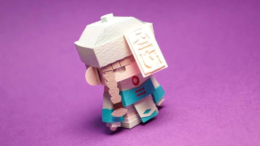 メチャミカ キョンシー-3【ミカちゃん型ペーパークラフト】