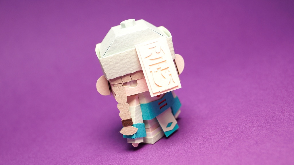 メチャミカ キョンシー-3【ミカちゃん型ペーパークラフト】